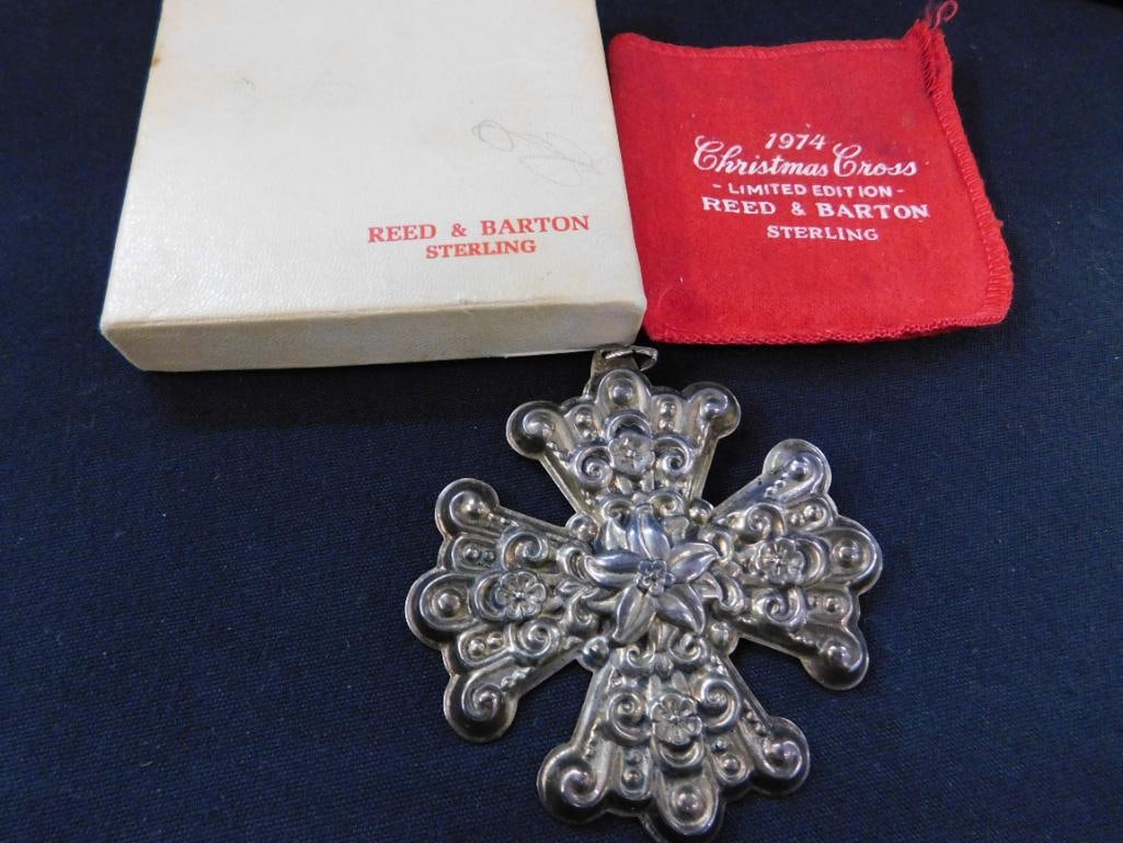 Sterling Silver - 1974 Reed and Barton Cross Ornament - 19.5 Grams - 7