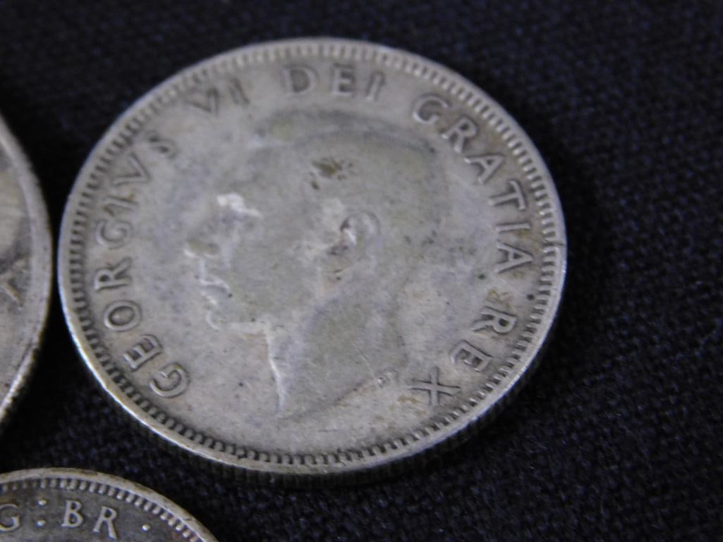 Sterling Silver - 5 Coins - 2 With Holes - 33 Grams - 4