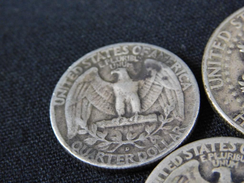 Sterling Silver - 5 Coins - 2 With Holes - 33 Grams - 8