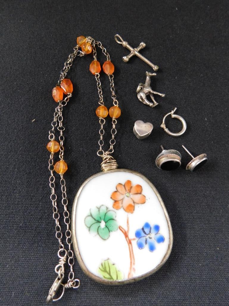 Sterling Silver - Misc. Jewelry - Necklace Chain is Silver Pendant Is Not - 10 Grams - 2
