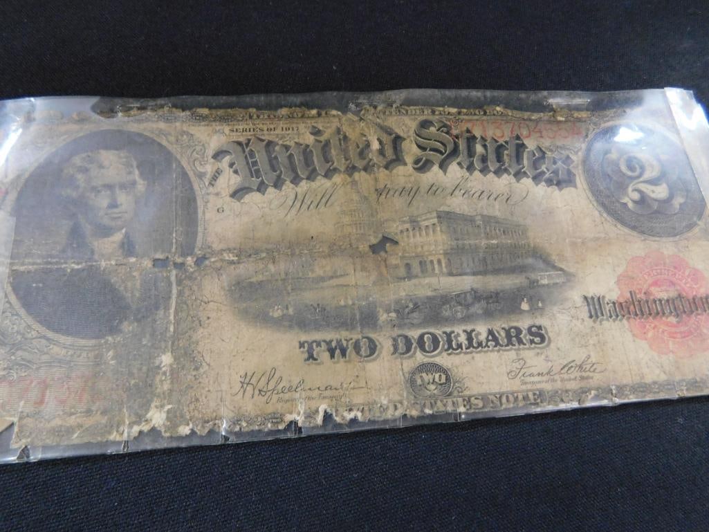 1917 US Currency $2 Bill - 12