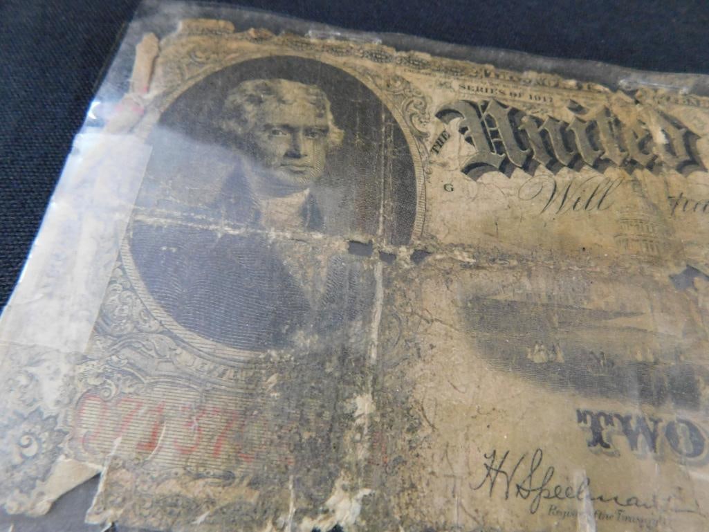 1917 US Currency $2 Bill - 2