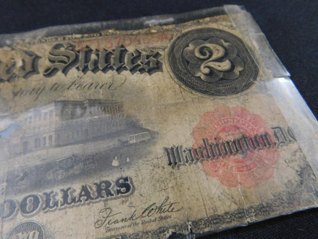 1917 US Currency $2 Bill - 4