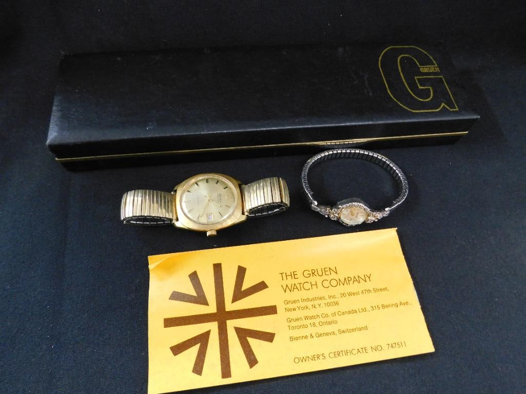 Gruen Wristwatches - 1 Ladies - 1 Mens - 11