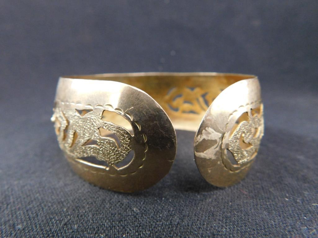10K Yellow Gold Cuff Bracelet - 22.35 Grams - 3