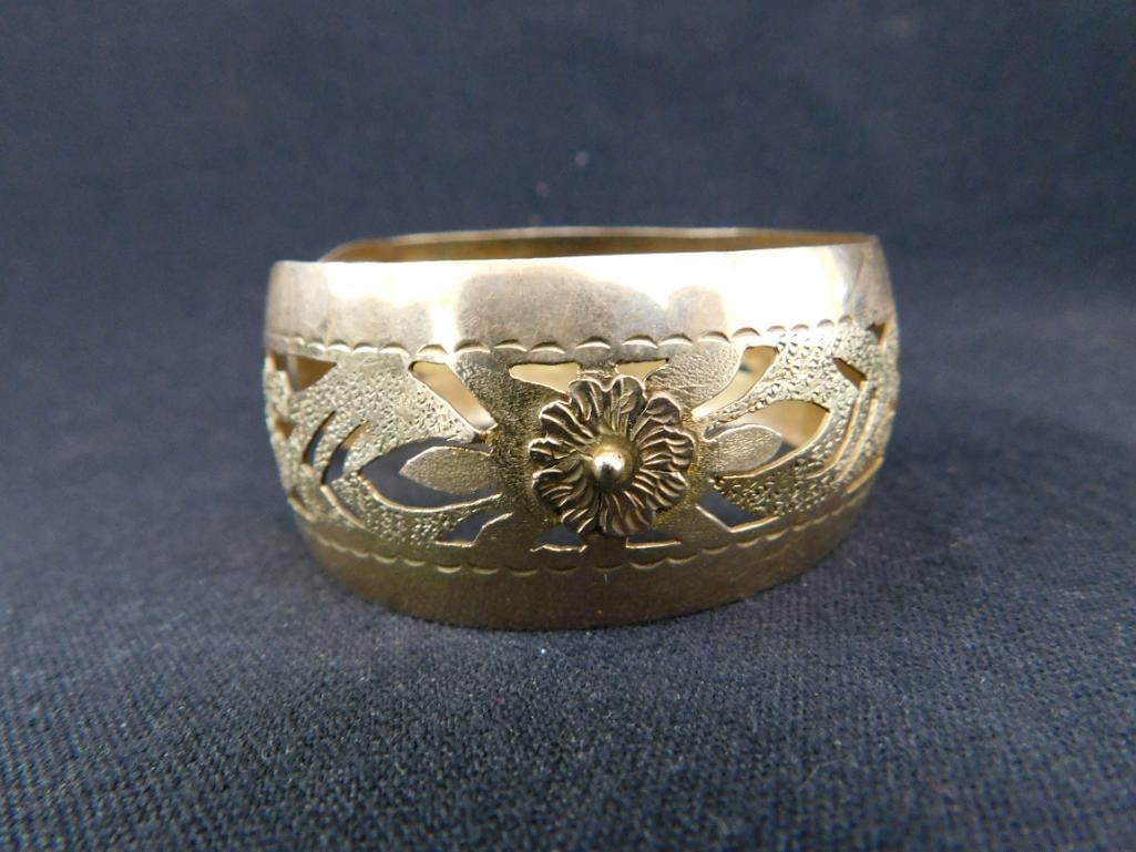 10K Yellow Gold Cuff Bracelet - 22.35 Grams - 4