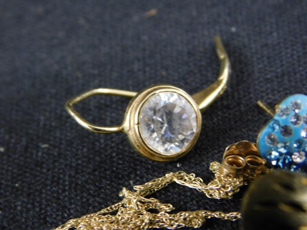 10K Gold - Scrap and Single Earrings - 5.1 Grams TW - 2