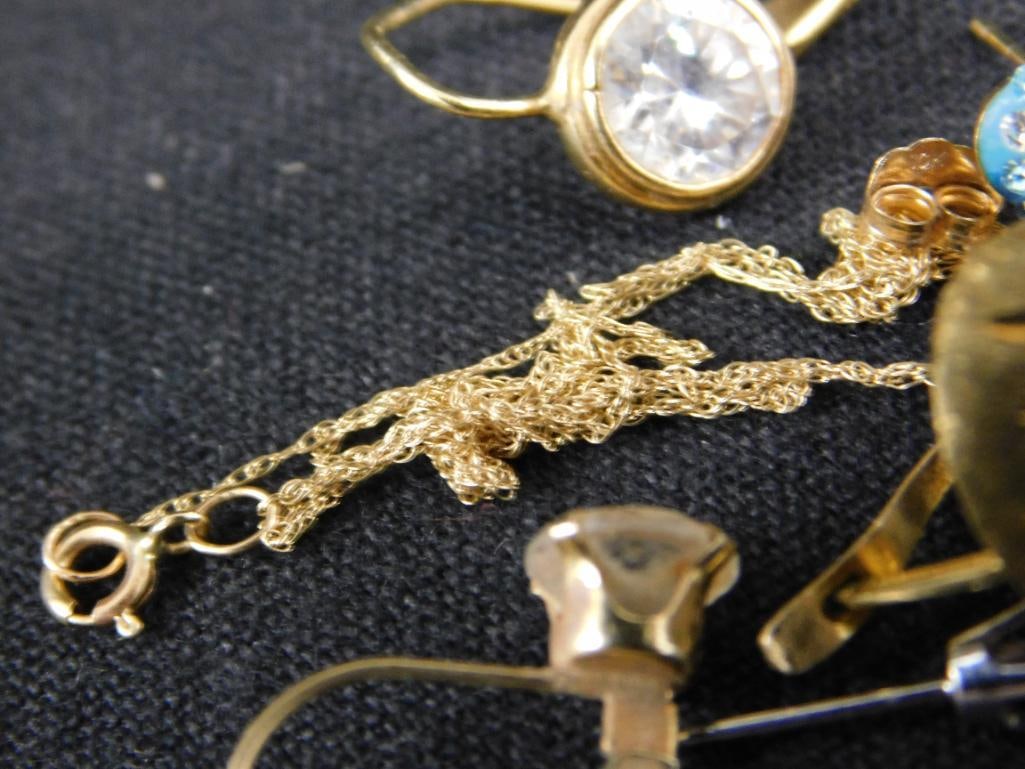 10K Gold - Scrap and Single Earrings - 5.1 Grams TW - 3