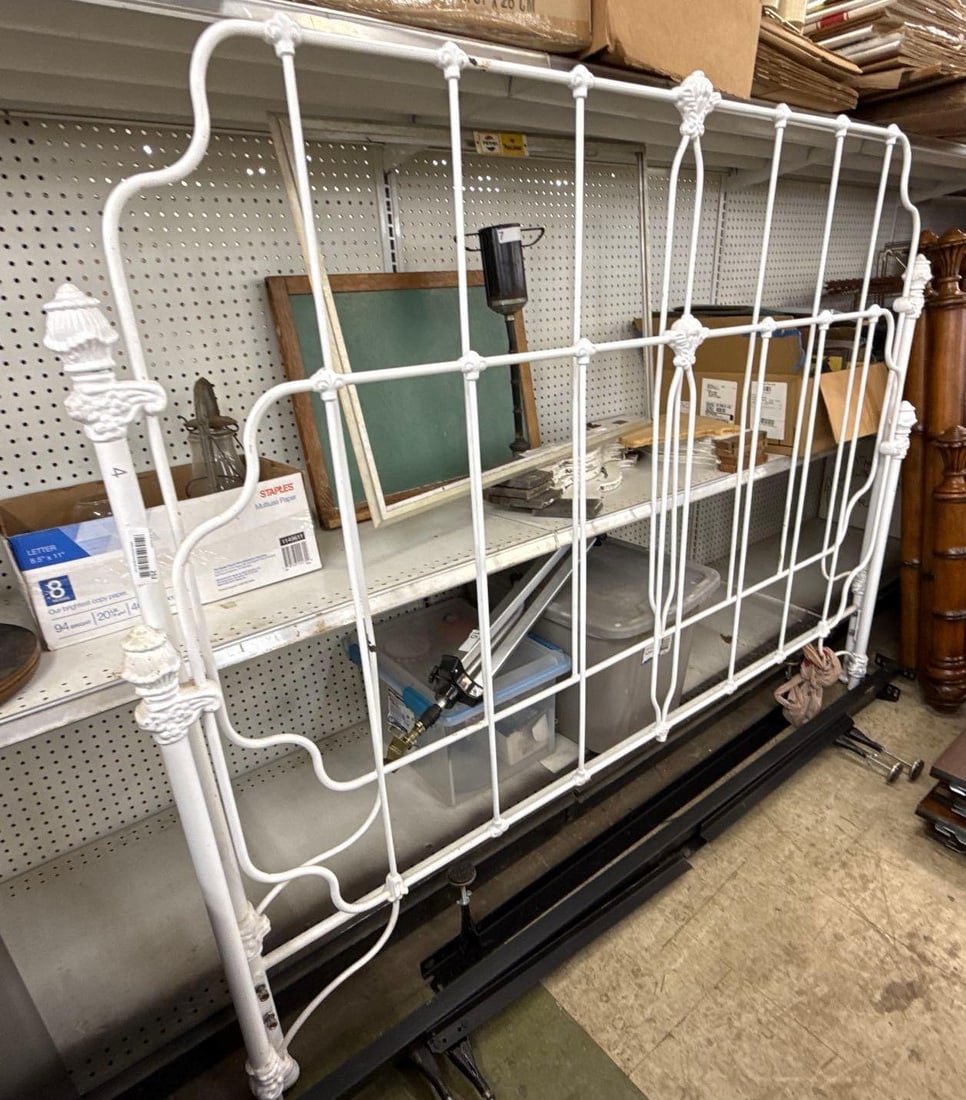 King size wrought iron bed frame (1 of 4)