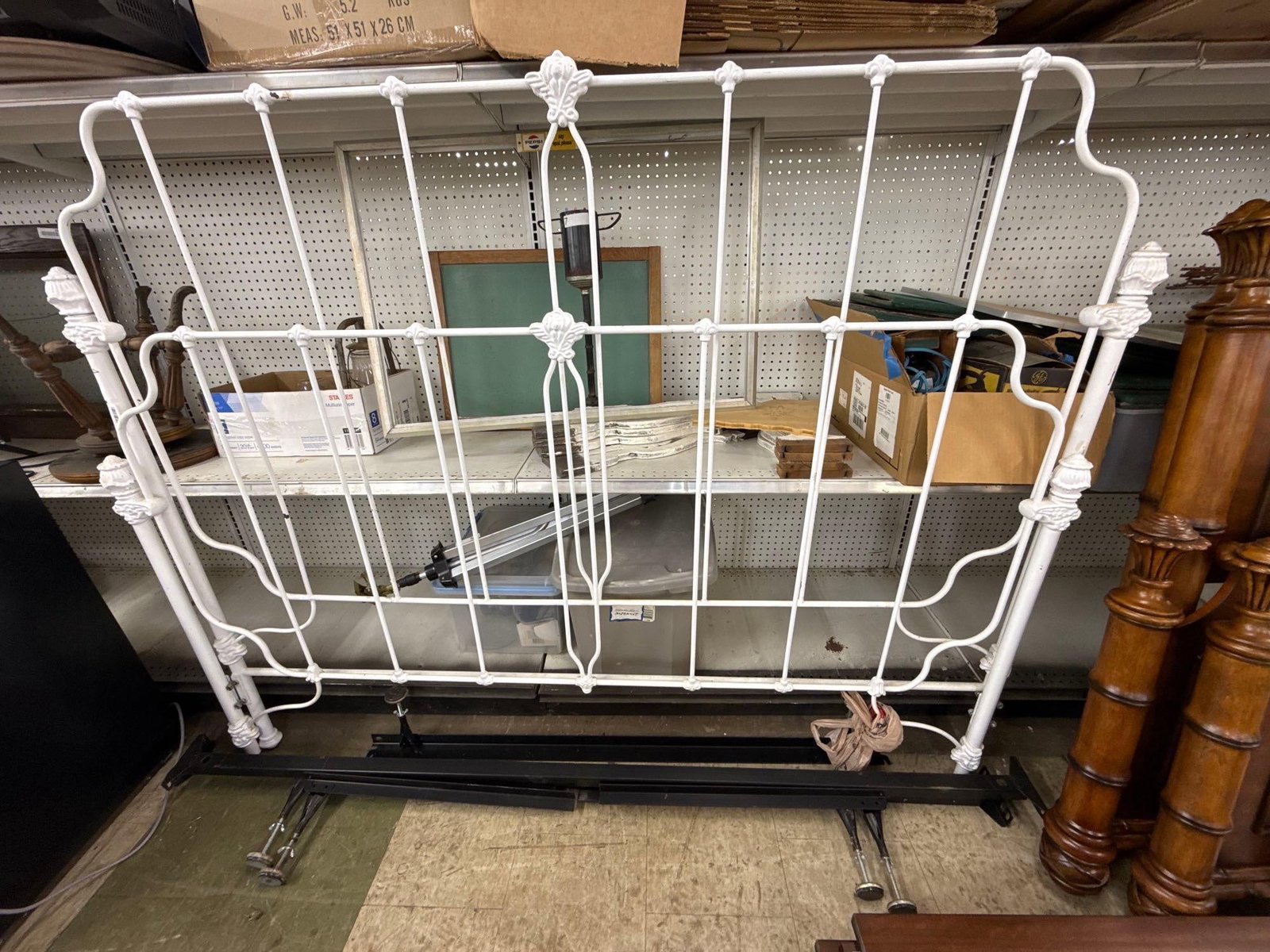 King size wrought iron bed frame - 2