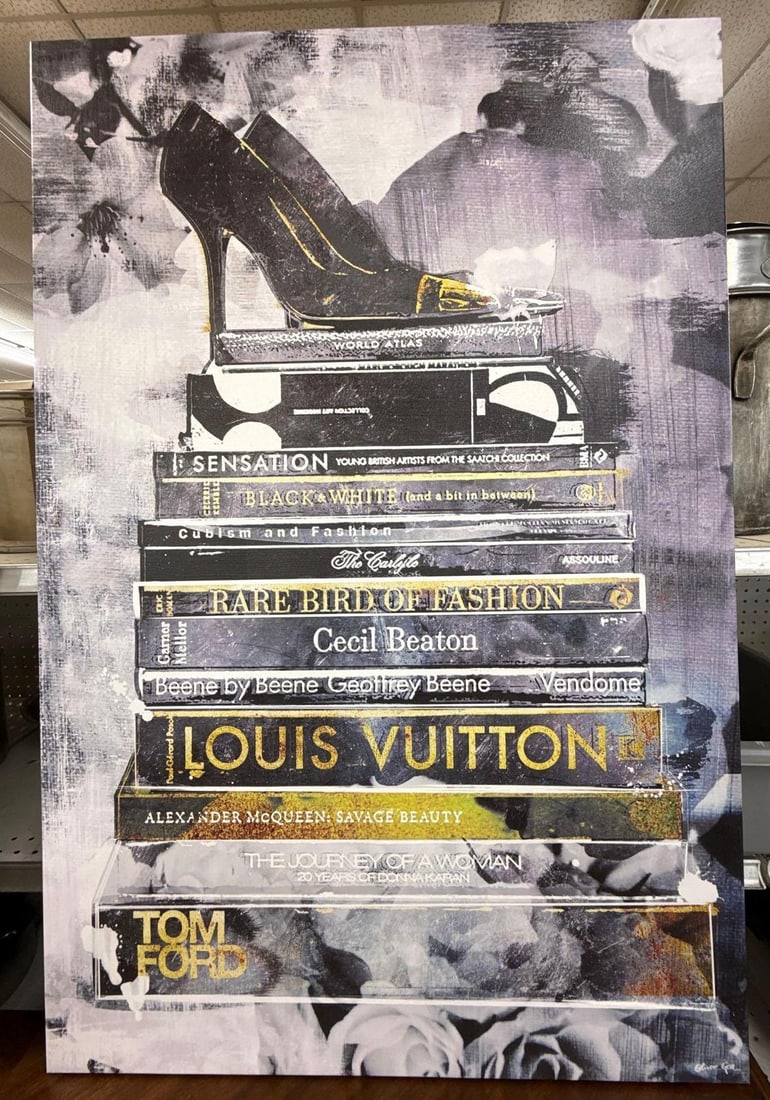 Transfer print artwork of Fashion designers: 45" x 30"