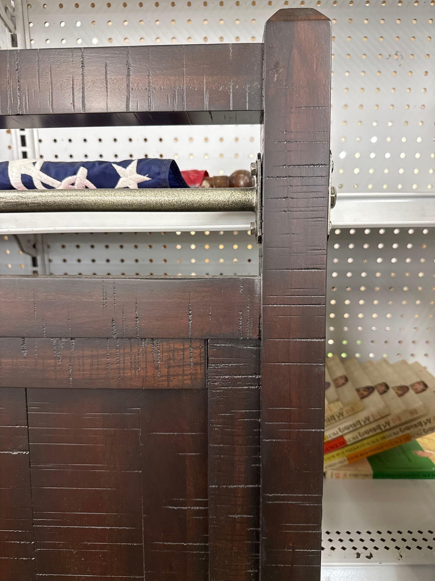 Havertys queen size industrial bed - 4