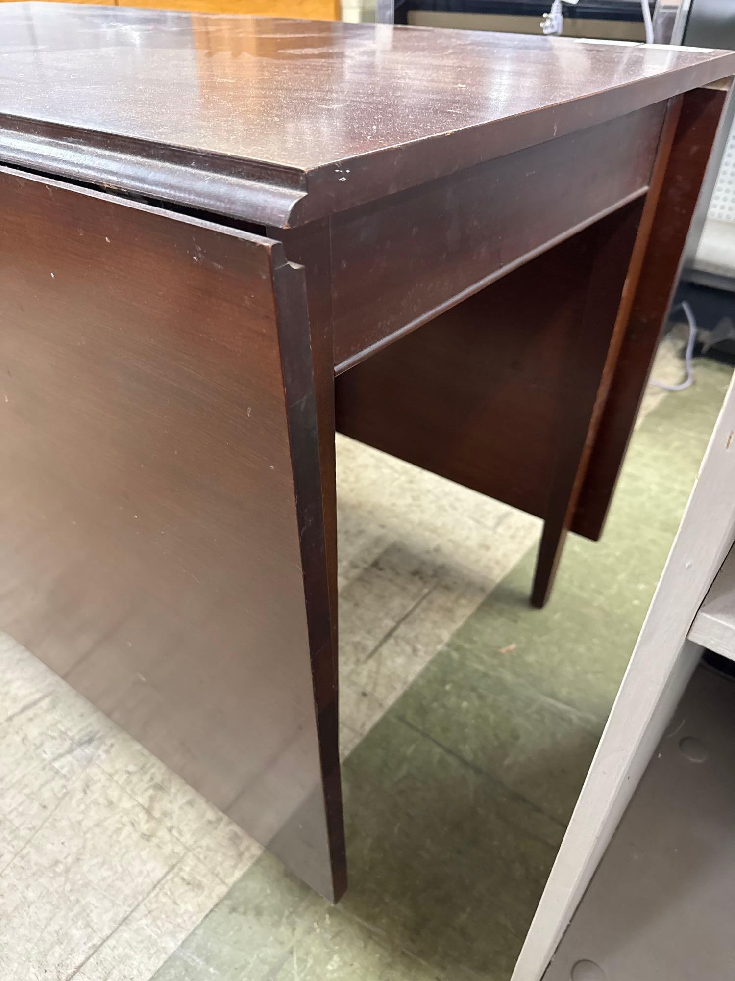mahogany drop leaf table - 2
