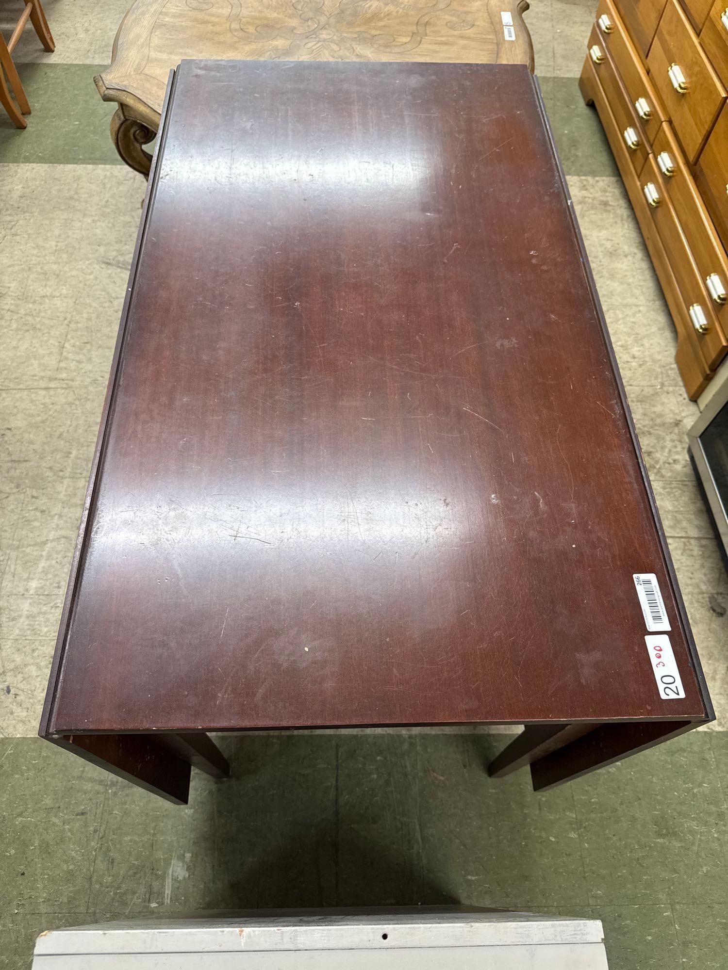 mahogany drop leaf table - 3