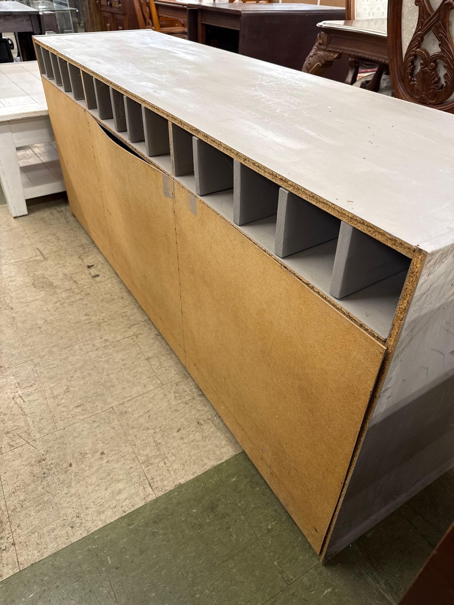 Long gray painted sideboard - 6