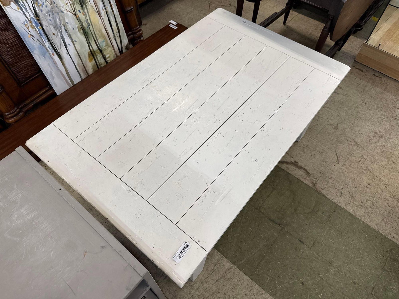 painted wooden coffee table - 2