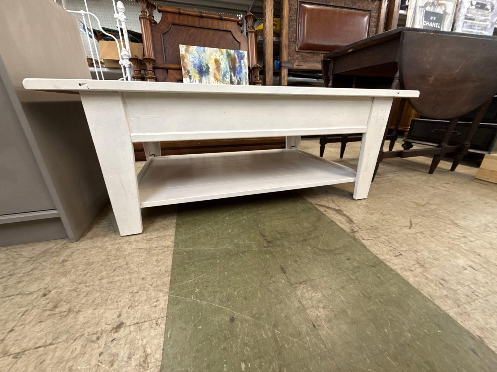 painted wooden coffee table - 3