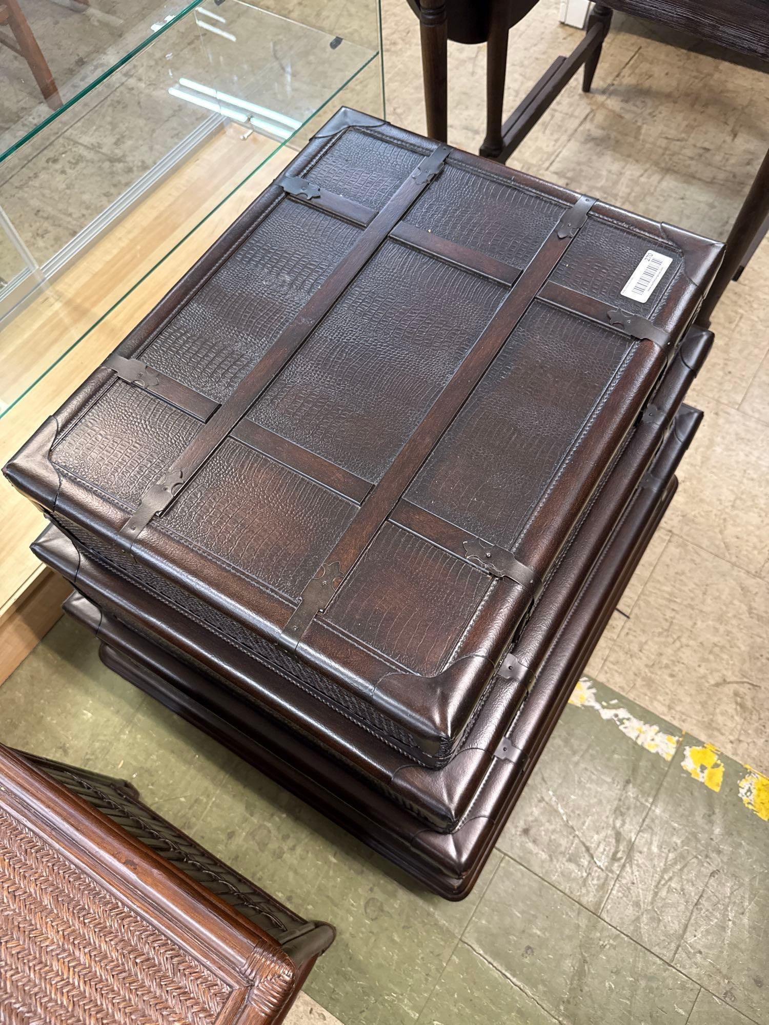 stacked trunk table with drawers - 3
