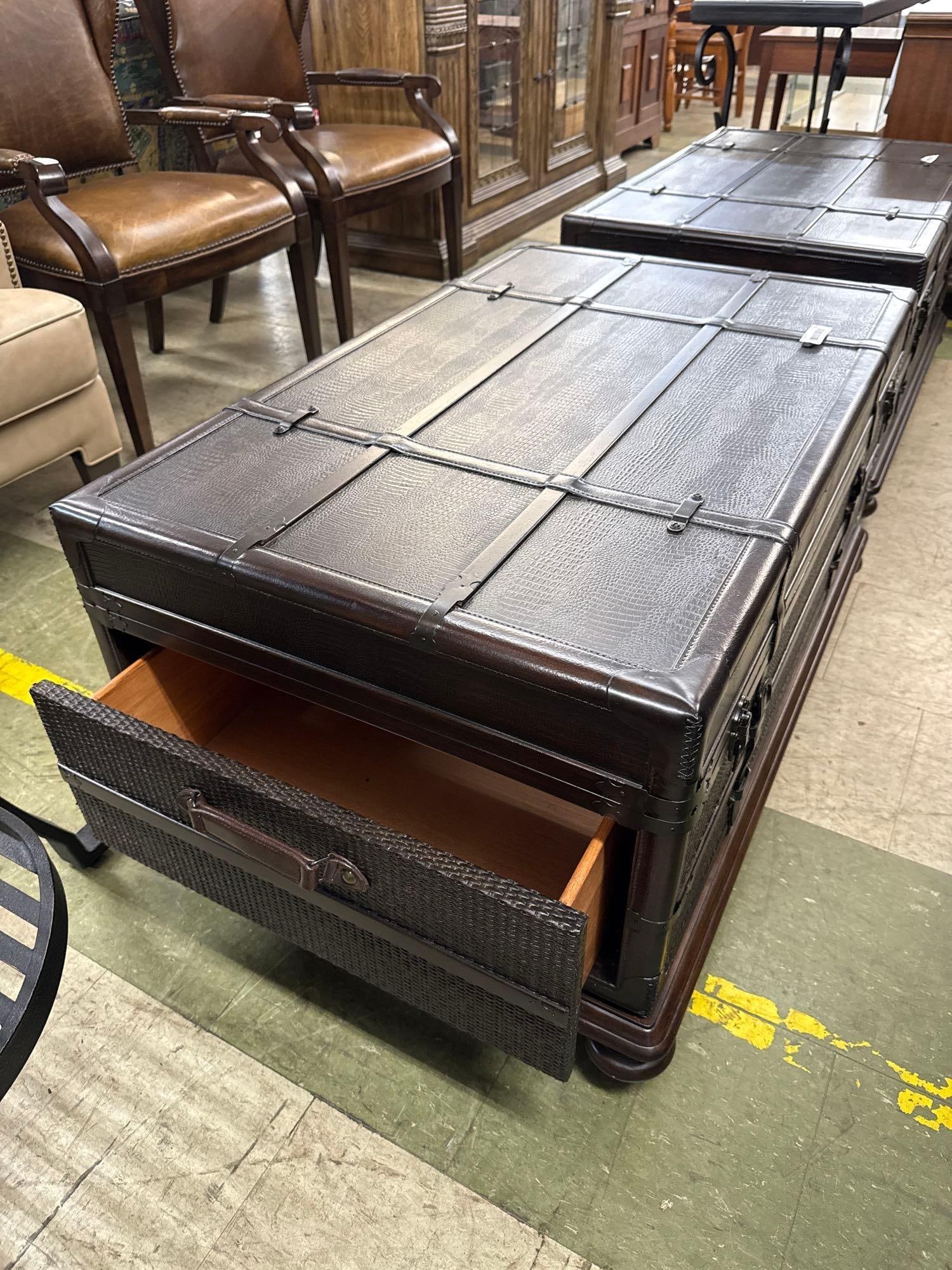 newer trunk table with drawers - 2