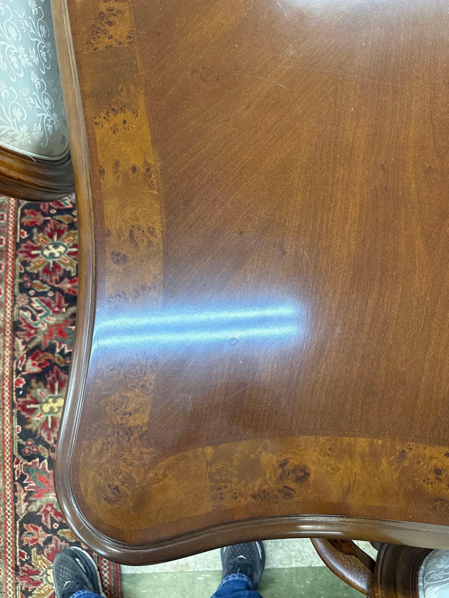 Dining table and 8 upholstered chairs - 5