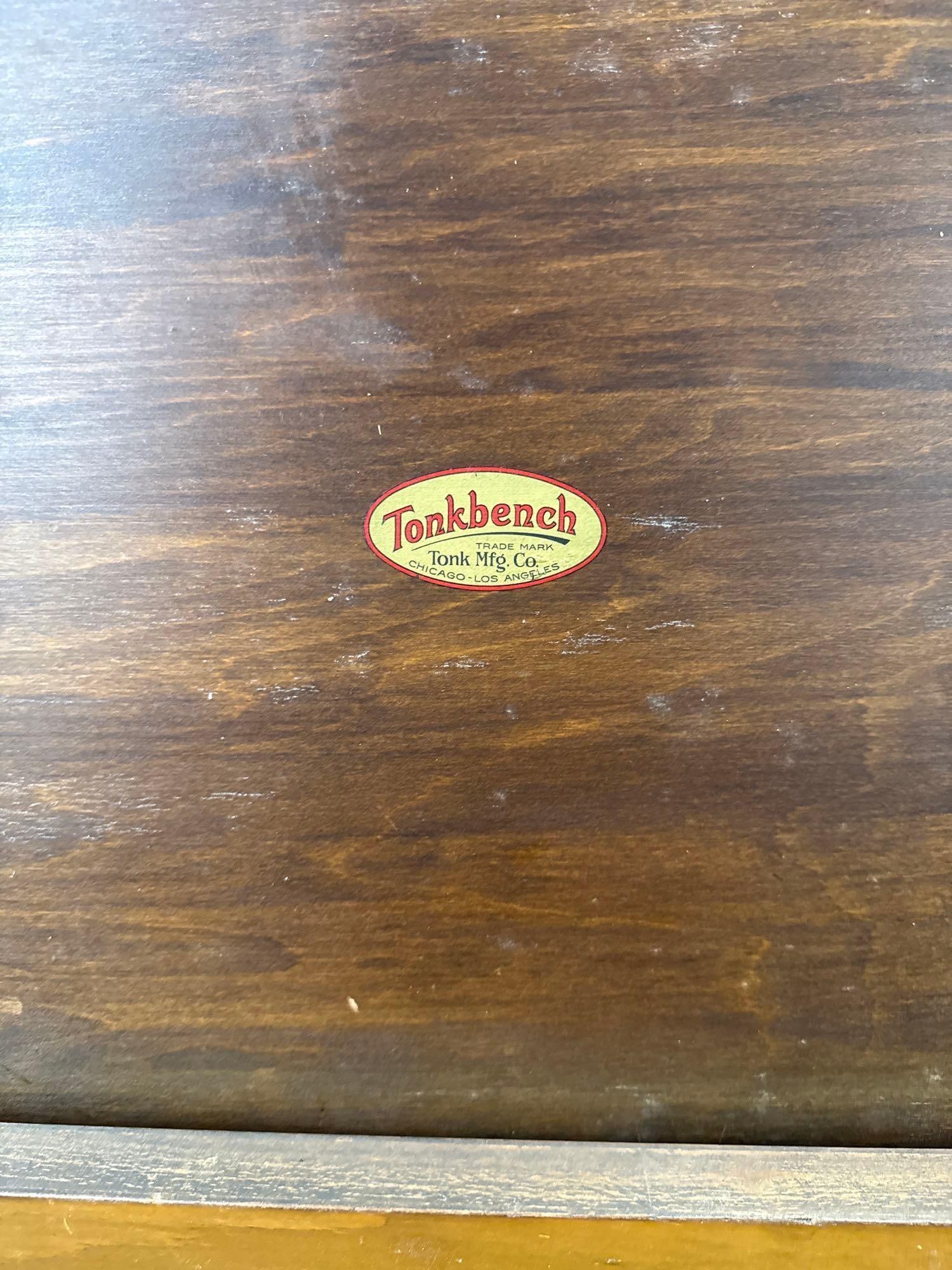 French carved wooden piano bench by Tonkbench - 6