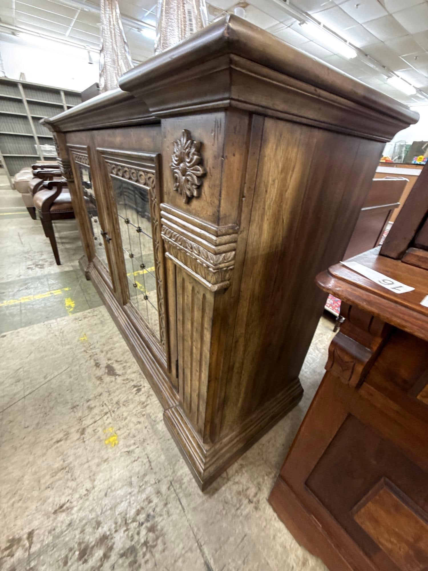 newer sideboard with mirrored doors - 5