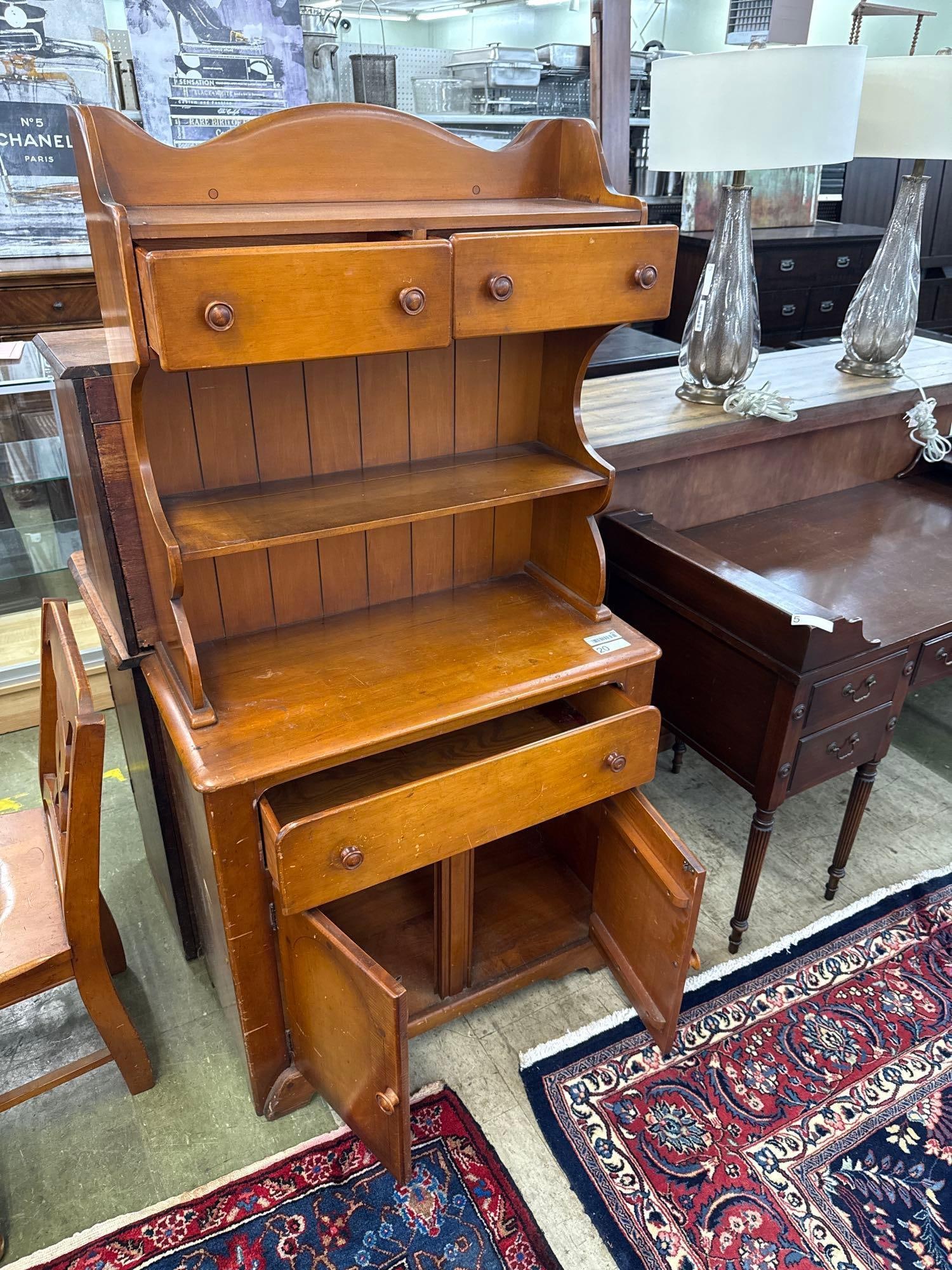 Maple hutch with drawers and doors - 2