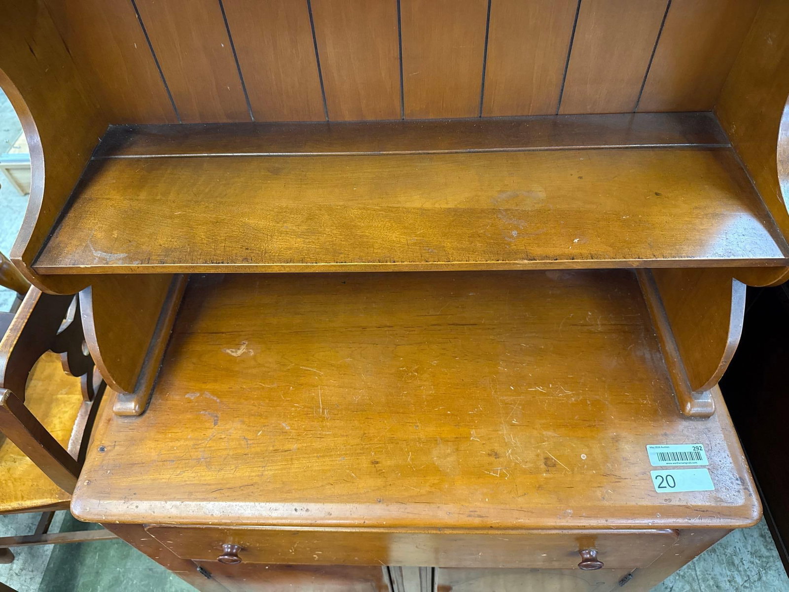 Maple hutch with drawers and doors - 3
