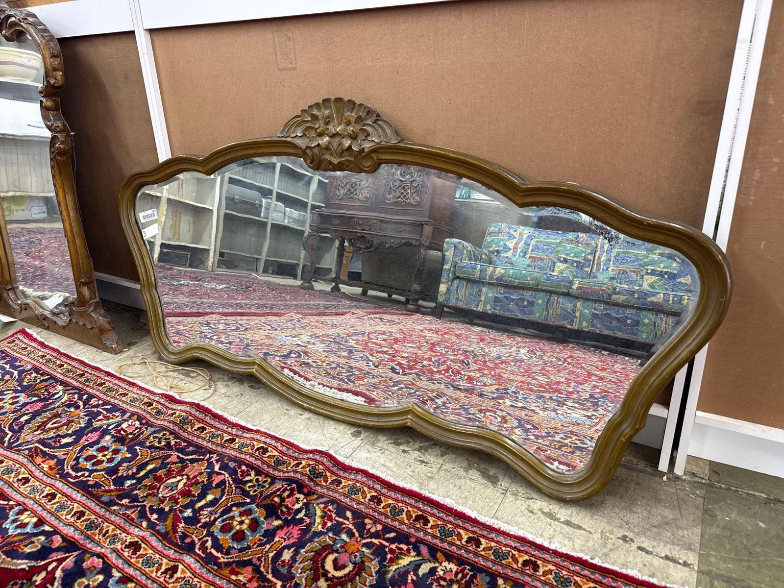 vintage bevel edged mirror - 2
