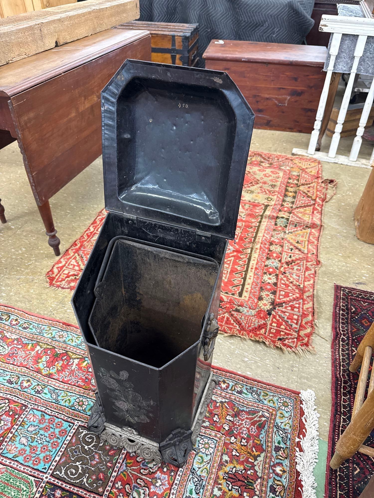 vintage metal coal bin - 2