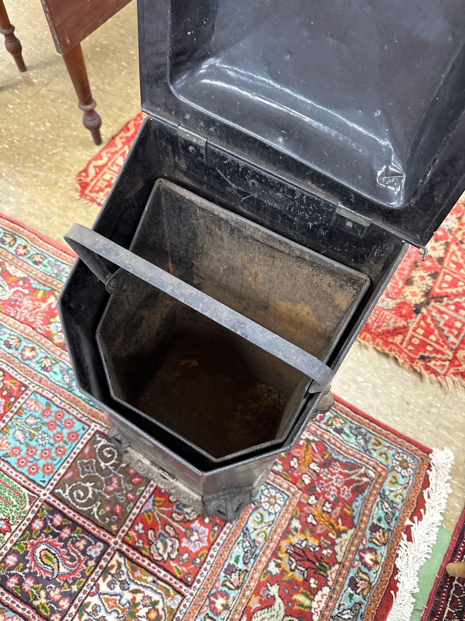 vintage metal coal bin - 3
