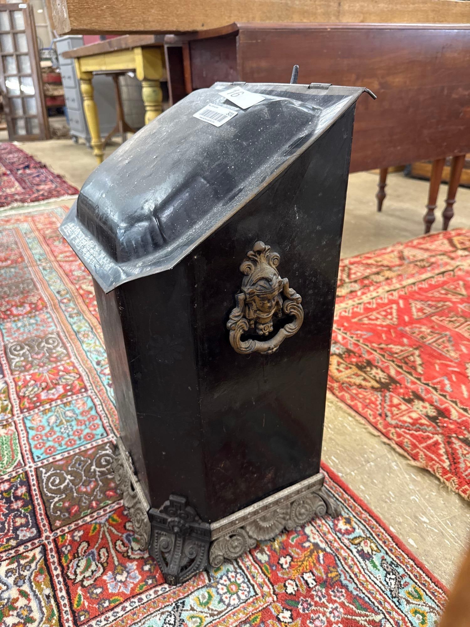 vintage metal coal bin - 4