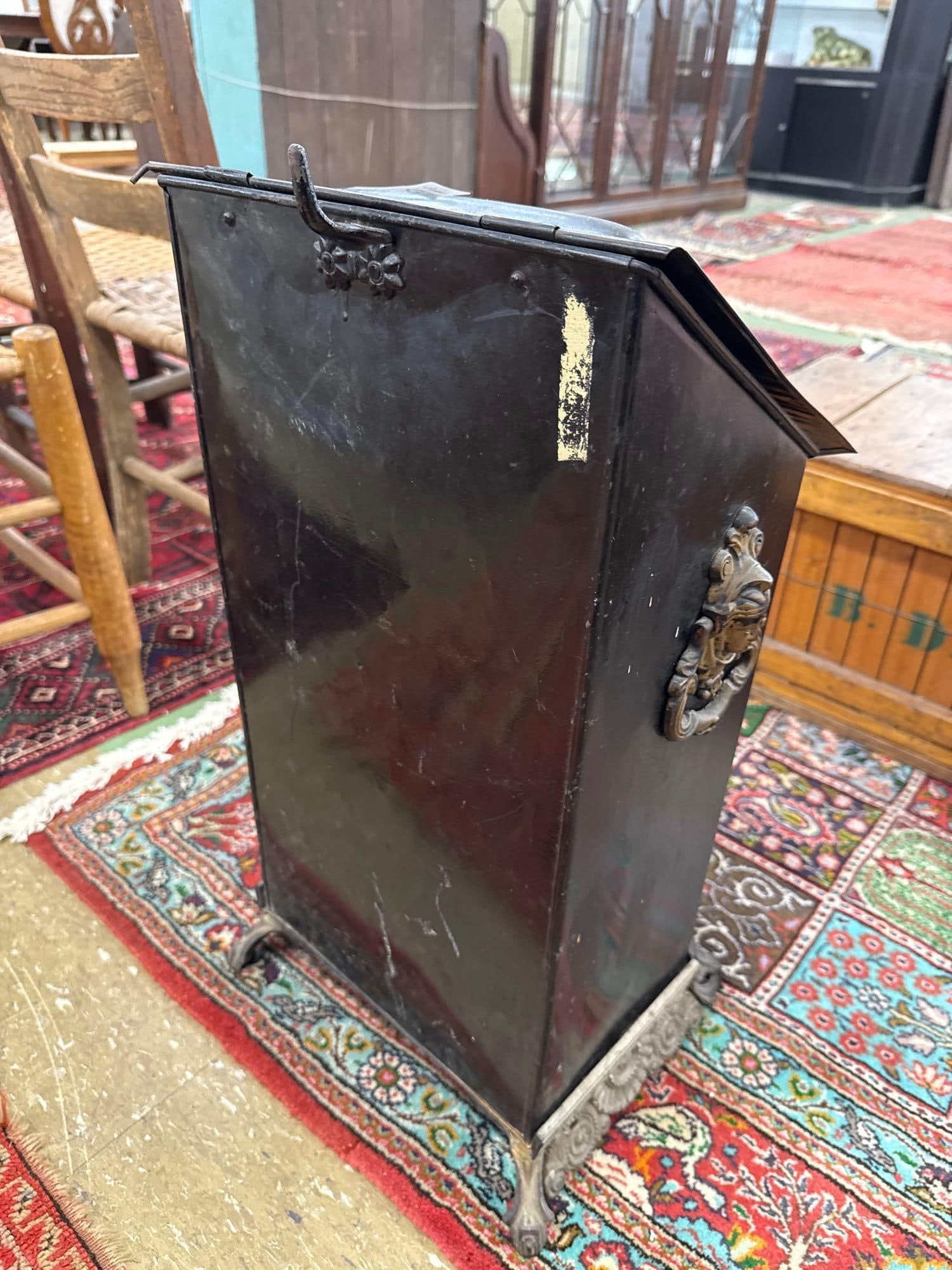 vintage metal coal bin - 5