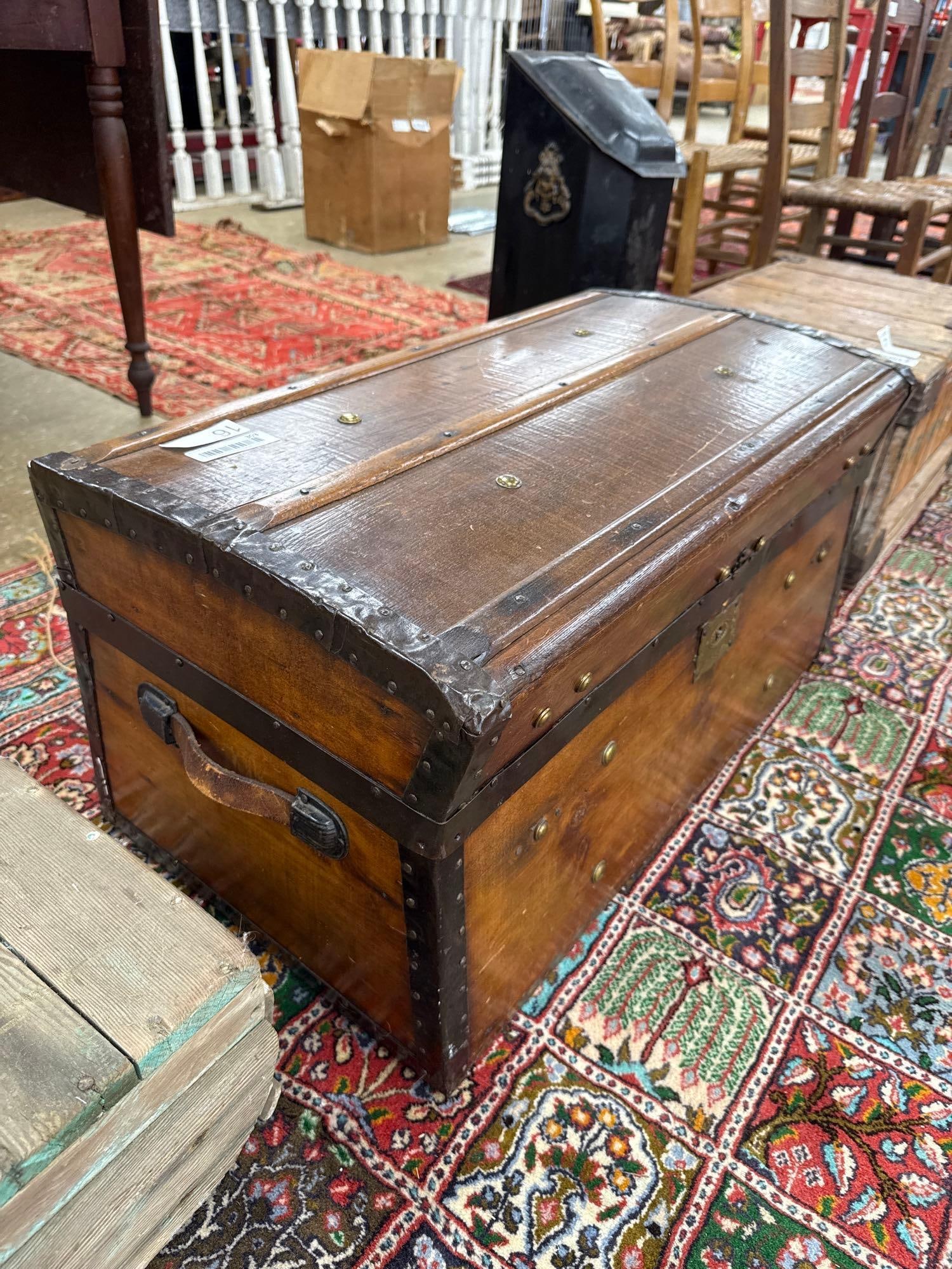 vintage wooden locker trunk - 4