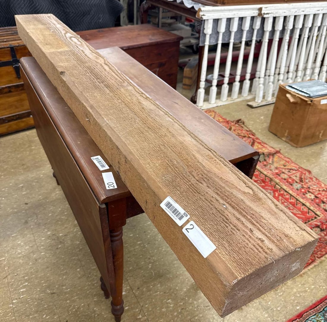 wooden cedar beam: 8" x 4" x 71.5"