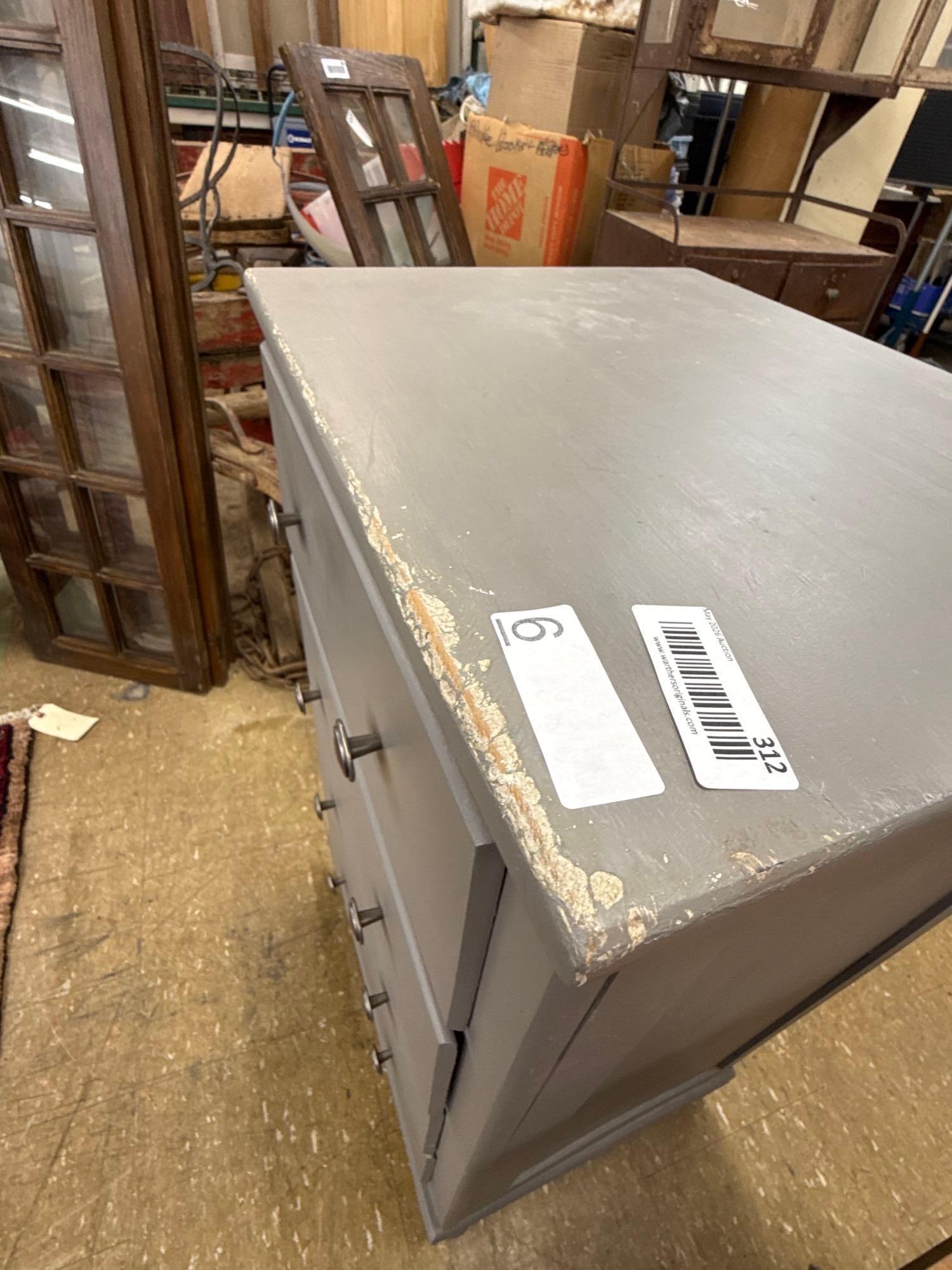 painted four drawer wooden chest - 3