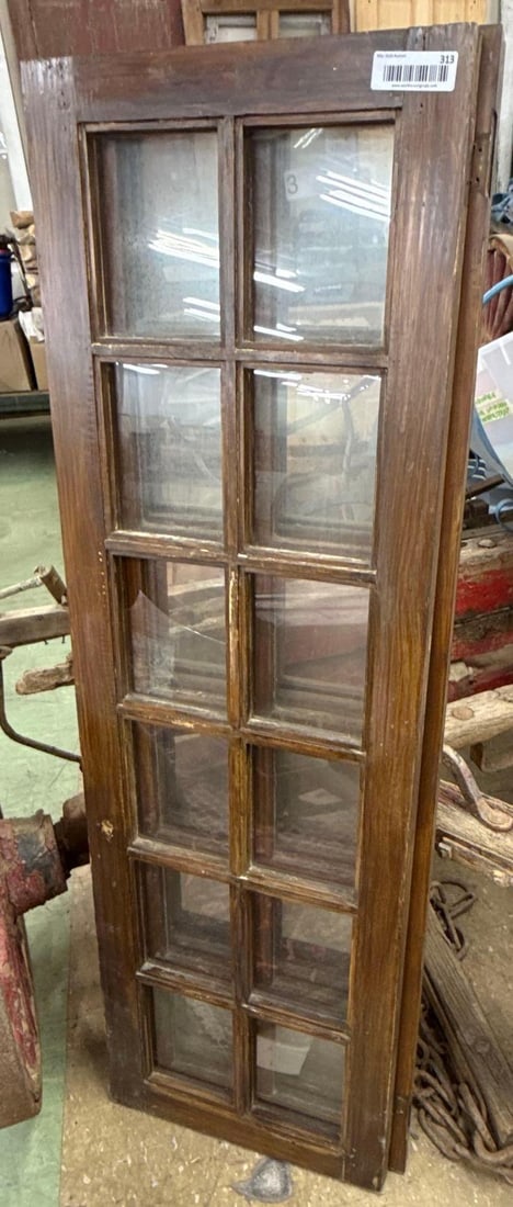 lot of four glass paned doors: One pane is broken - Each 50.5" x 16"