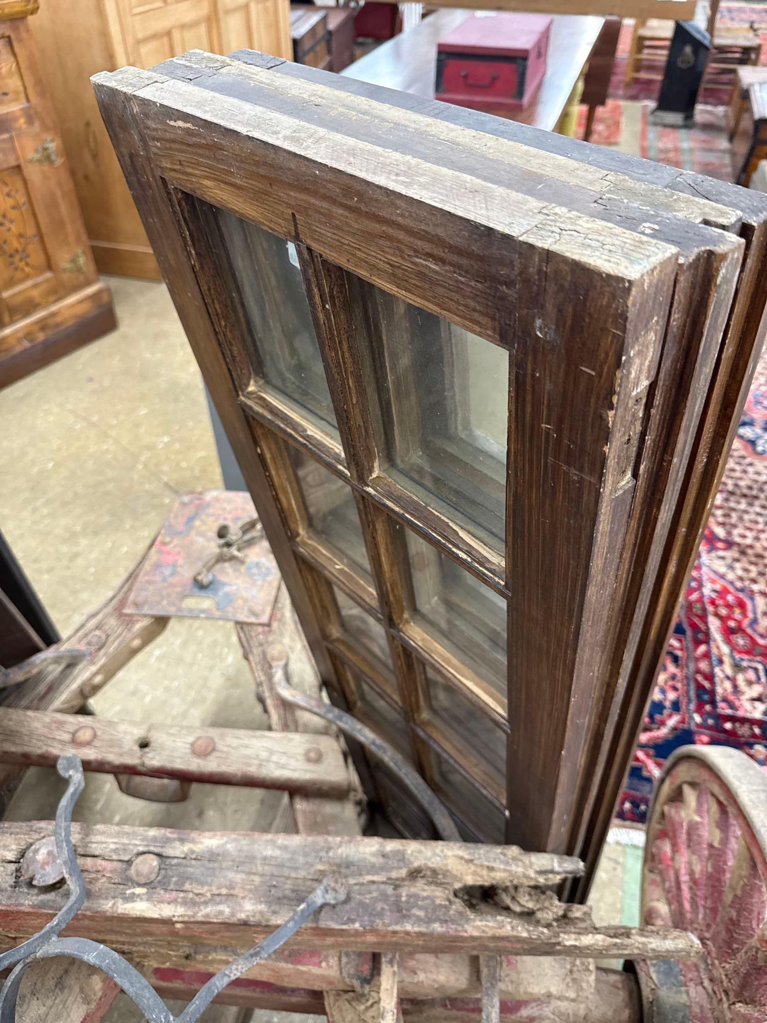 lot of four glass paned doors - 4