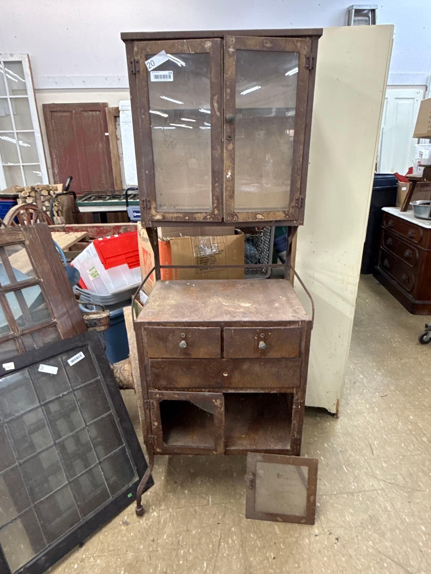 vintage medical cabinet as is - 3