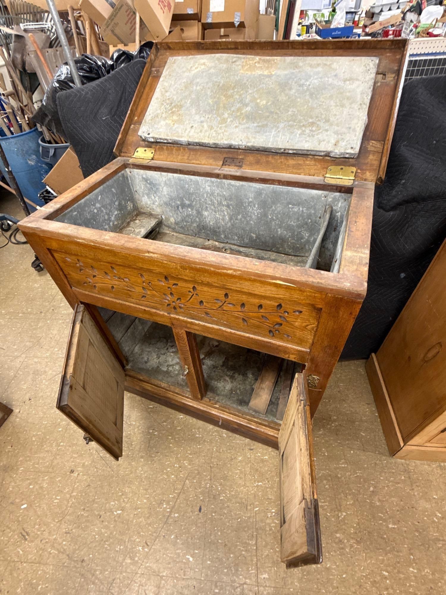 vintage restored ice chest - 2