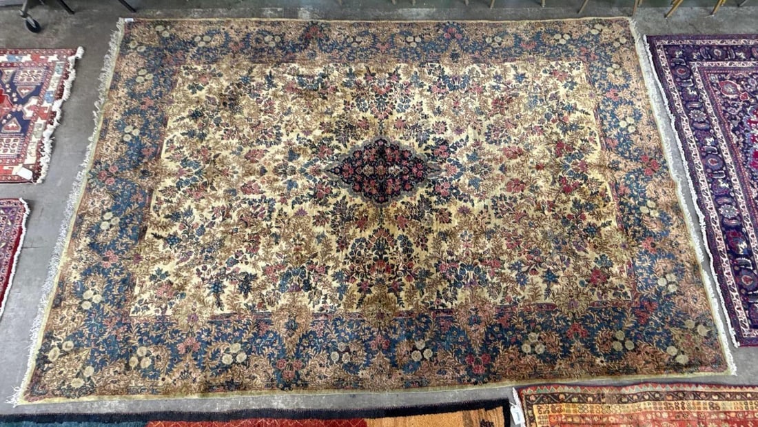 room size rug - 9'11" x 14'7": wool. made in Iran,