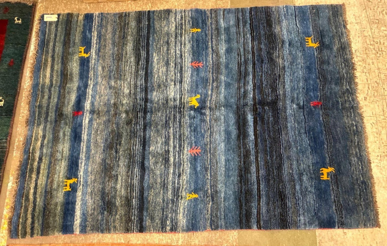 Area rug - 6'7" x 9'7": Wool on wool made in Iran. GABBEH