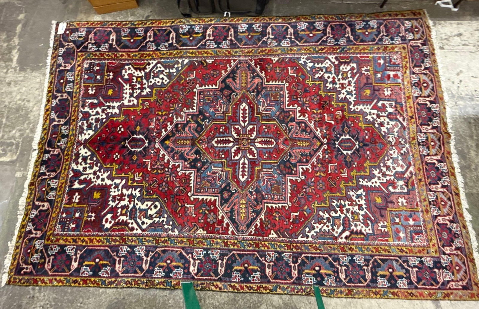 room size rug - 7'7" x 4'5": Well, on cotton made in Iran. HERIZ