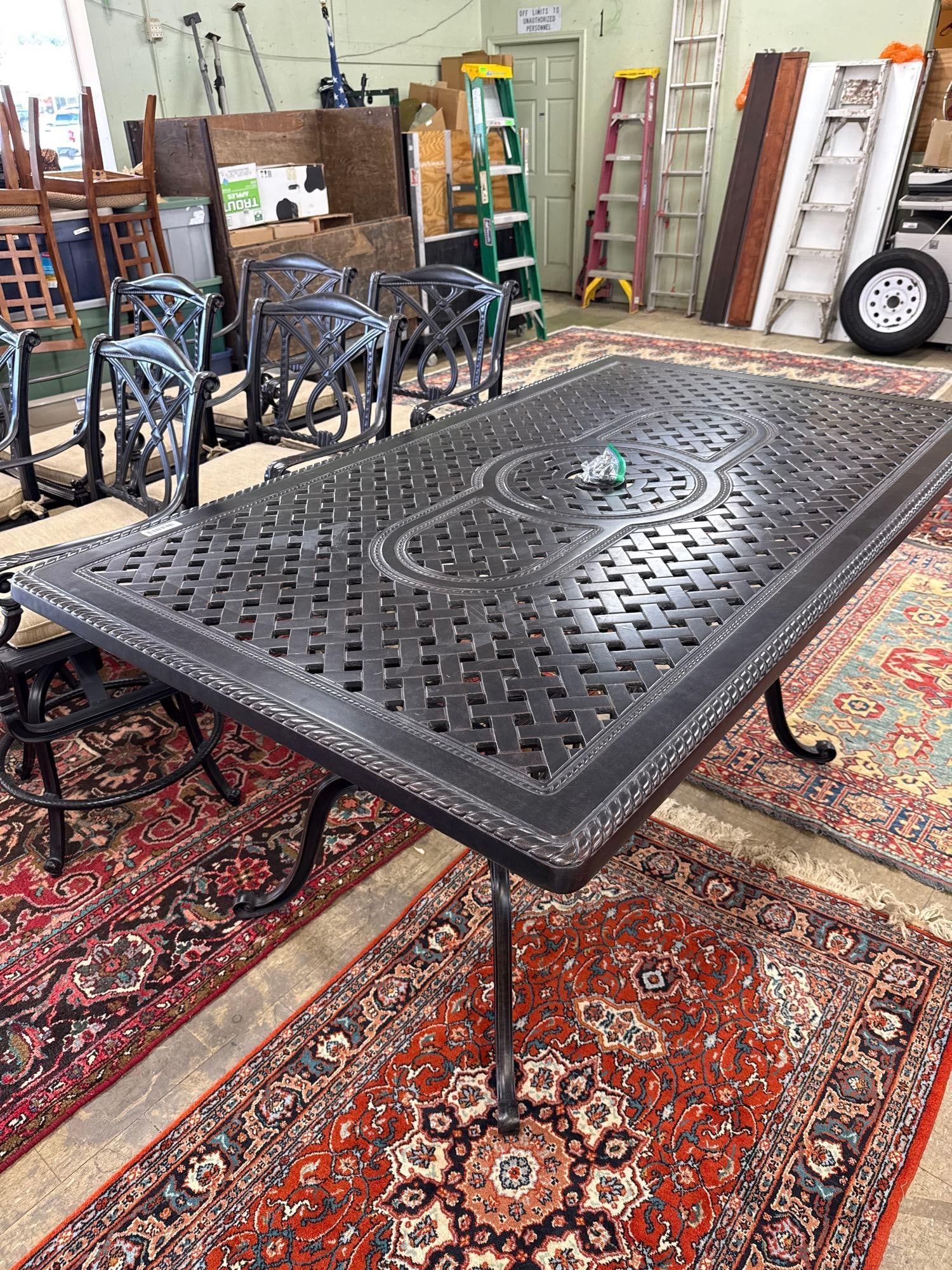 set of patio table and six chairs - 2