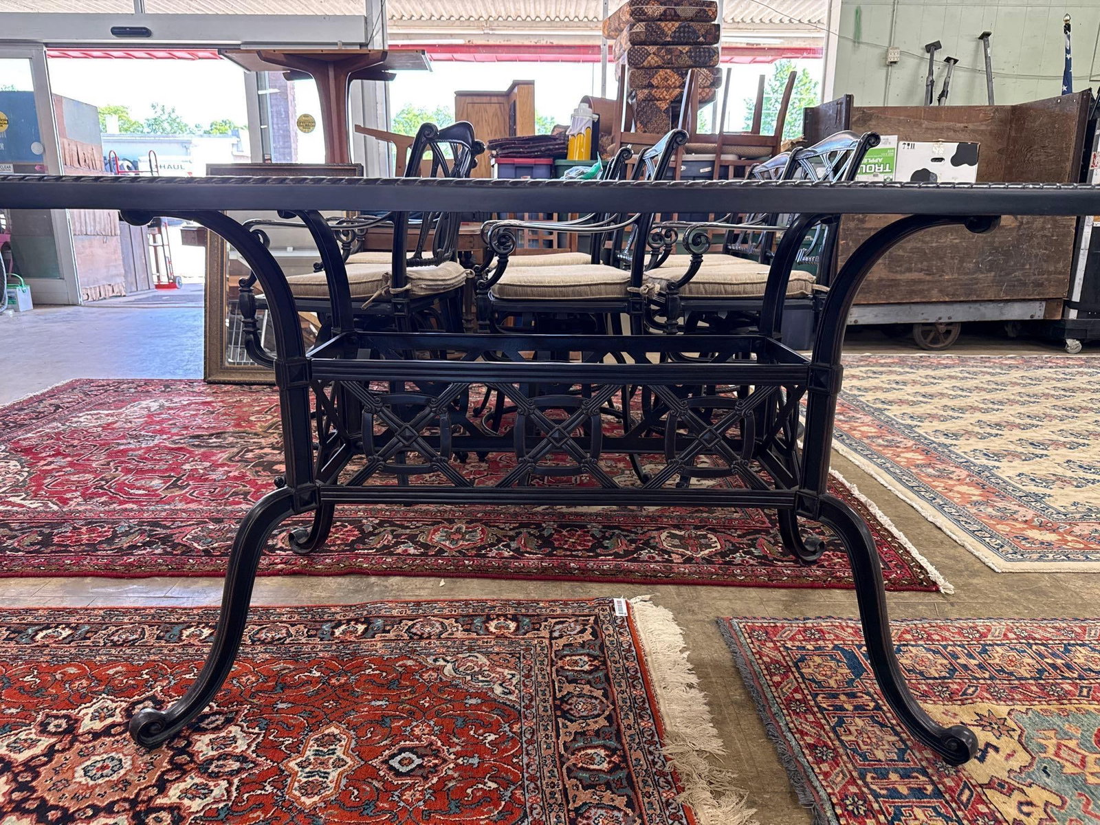 set of patio table and six chairs - 4