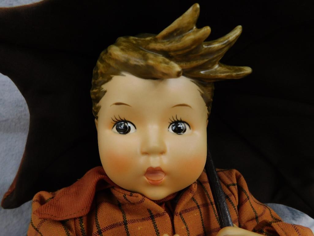 Goebel - M.I. Hummel - "Umbrella Boy" Doll - 9.5" x 10" x 11" - 2