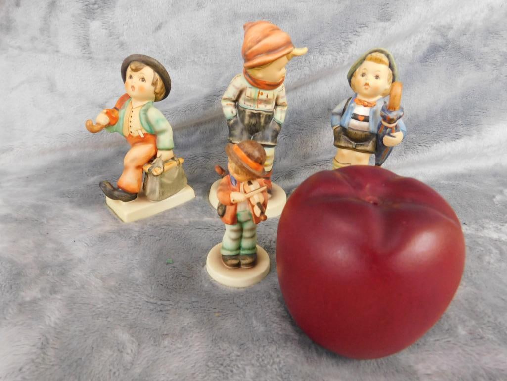 Goebel - M.I. Hummel - 4 Pieces - #837 "Home From Market" - #977 "Merry Wanderer" - 14