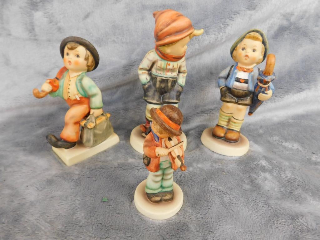 Goebel - M.I. Hummel - 4 Pieces - #837 "Home From Market" - #977 "Merry Wanderer" - 16