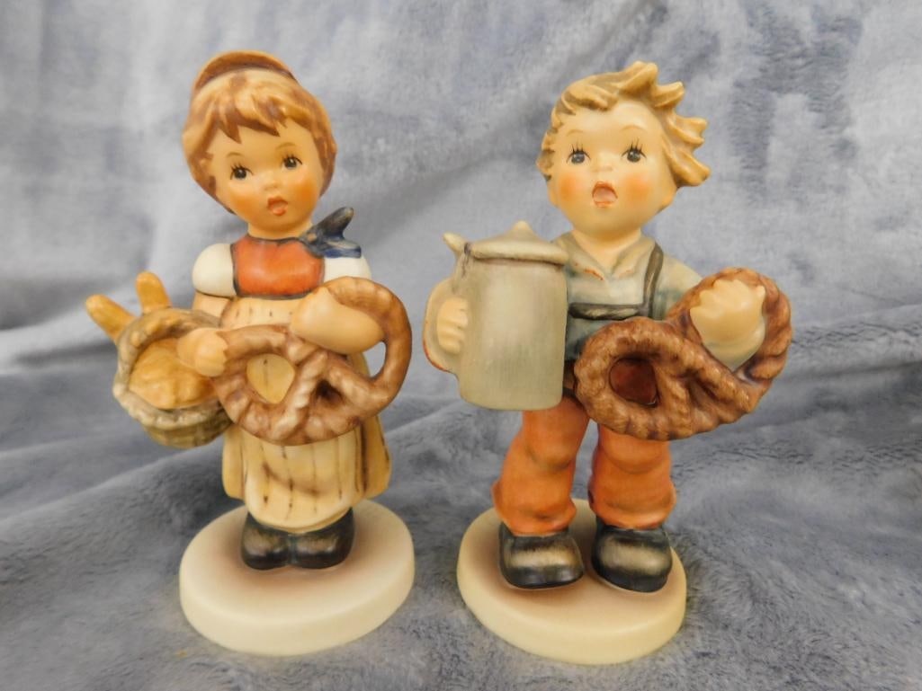 Goebel - M.I. Hummel - 4 Pieces - #1355 Pretzel Girl" - 425 "Baking Day - 5