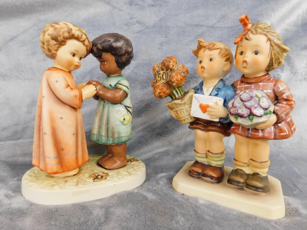 Goebel - M.I. Hummel - 2 Pieces - 1980 "The Love Lives On" - #102 Unicef "Friends Together" - 10